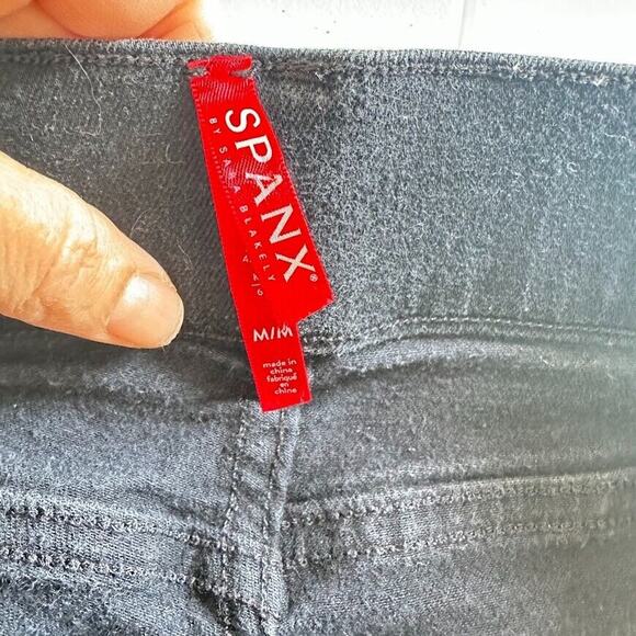 SPANX Ankle Skinny Jeans Pull On High Rise Denim Jegging Women’s Black Size M - Picture 5 of 6